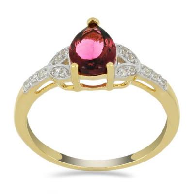BUY 14K GOLD RUBELLITE GEMSTONE CLASSIC RING